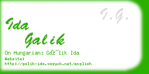 ida galik business card